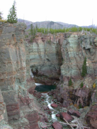 Looking towards the falls