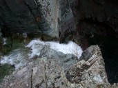 Looking over the top of the falls