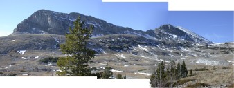 Panorama, west access to Scapegoat plateau