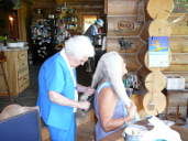 Dorothy doing Mary's hair