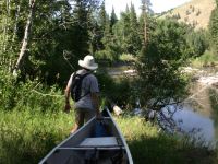 Ian Portaging Canoe