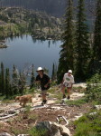 Ian, Trudy and Indy on slabs