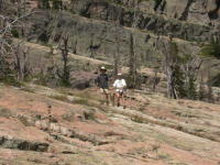 Ian, Trudy and Indy on slabs