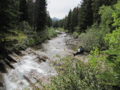 Gary on Lunch Rock, South Fork Birch Creek