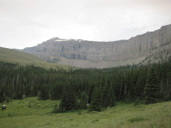 Scapegoat summit from trail above Half Moon Park