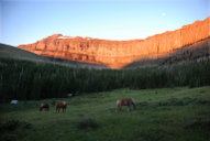 Sunrise below Scapegoat Mountain