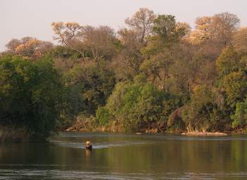 Popa Falls Man In Boat