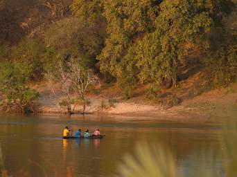 Popa Falls Boy And Women In Boat