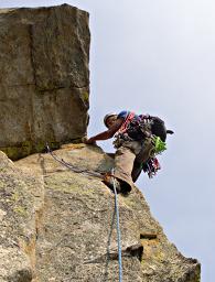 Gary heading around the Overhang