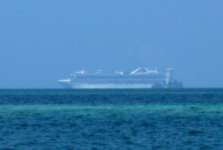 Cruise Ship passing English Cay