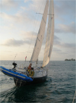 Malakii sailing towards Glover's Atoll