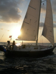 Malakii sailing towards Glover's Atoll