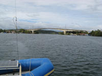 The bridge across Rio Dulce at Fronteras