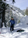 Andrea at lunch stop