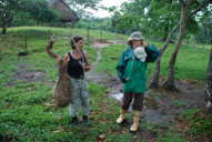 Jennifer, Andrea and an Oropendola Nest