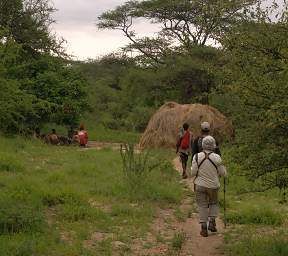 Arriving Hadza Camp