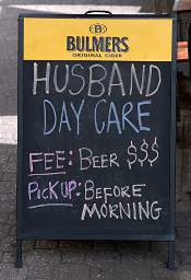 Hobart Sign Husband Day Care